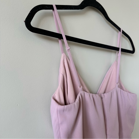 CALL For Me Dusty Lavender Faux Wrap Jumpsuit (Size:Small) - Picture 9 of 14